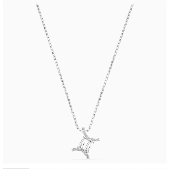 Swarovski Crystal Zodiac Gemini Silver Necklace - Picture 4 of 8